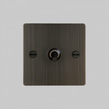 Buster + Punch Original Lichtschalter 1G smoked / smoked, Edelstahl oder Messing Kipphebel