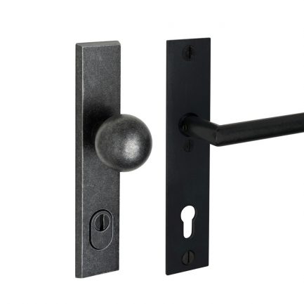 HALCÖ Bauhaus schwarzSTAHL / schmiedeEISEN Sicherheitsgarnitur GRO SHK KUG 245-02 KZS SE/SS