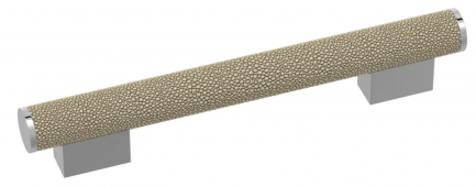 Turnstyle P3501 Shagreen Coffin Leg Scroll Recess Amalfine mit 128 oder 160 mm Bohrabstand in Rochenhautoptik